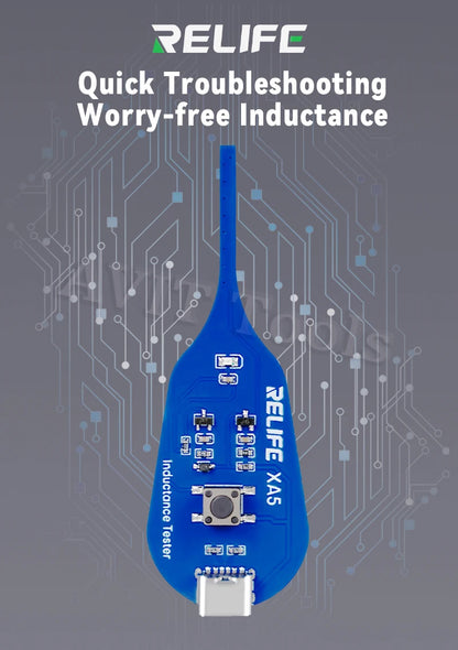 RELIFE XA5 Motherboard Coil Tester Inductor Detector Tool for PC Repair Electromagnetic Induction Quick Fault Check