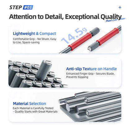 Qianli Dot-Line-Plane Dual-ends Handle for Mobile Phone Mainboard PCB Repair Solder Removal Adhesive Removal Blade Handle Tool