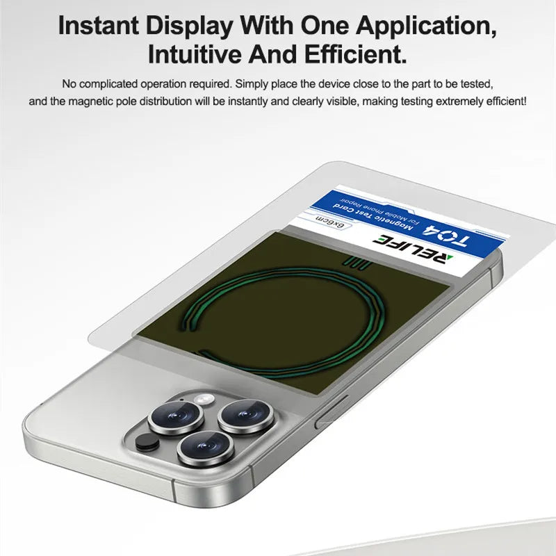 RELIFE TO4 Magnetic Card for Mobile Phone Repair Non-Destructive Testing Unlimited Charging Area Magnetic Visible Testing Tool