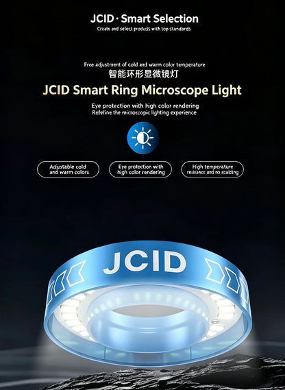 JCID Microscope Light Source – Featuring a Dual-Color (Warm/Cool) Eye-Protection Spotlight.