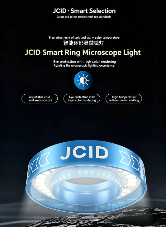 JCID Microscope Light Source – Featuring a Dual-Color (Warm/Cool) Eye-Protection Spotlight.