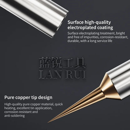 Lanrui S01 C210 Soldering Iron Tip Pure Copper High Thermal Conductivity for Mobile Phone Motherboard Repair