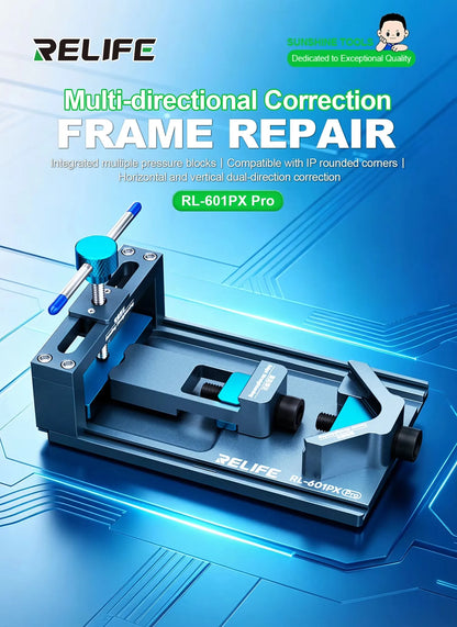 RELIFE RL-601PX Pro Frame Corrector Bend Warp Dent Frame Correction Fixture Bidirectional Pressure for Mobile Phone Repair Tools
