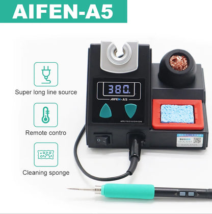 AIFEN A5 Soldering Station Compatible Soldering Iron Tips C210 245 C115 Handle Soldering and Rework Station Electronic Tool