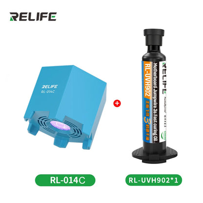 RELIFE 2 in 1 Smart Cold Air UV Curing RL-UVH902 3S Quick Drying Solder Resistance Oil RL-014C Intelligent Curing Lamp