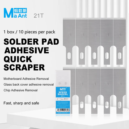 MAANT 21T Bevel-Edge CPU Adhesive Scraper Blades