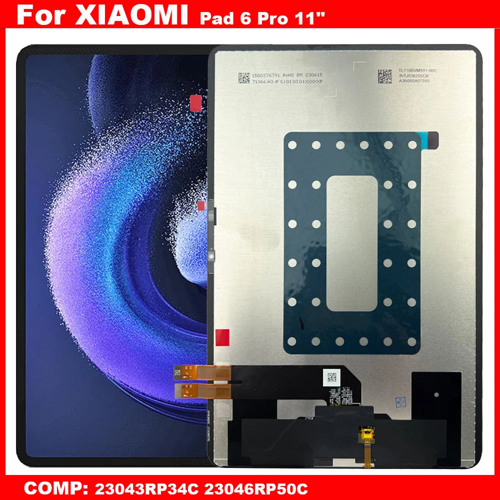 LCD Display For Xiaomi Pad 6 Mi Pad 6 Pro 23043RP34C 23046RP50C 11" For Pad6 LCD Display Touch Screen Digitizer Glass Assembly
