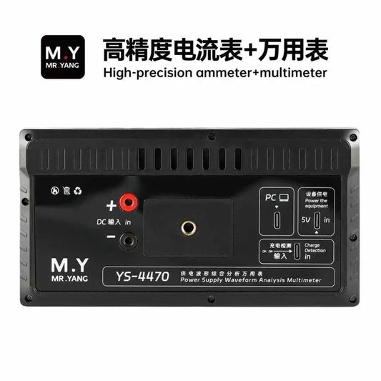 MI YCS YS4470 Multímetro amperímetro con pantalla táctil Probador de voltaje y corriente CA/CC Fuente de alimentación Analizador de formas de onda Herramienta de reparación de teléfonos y PCB