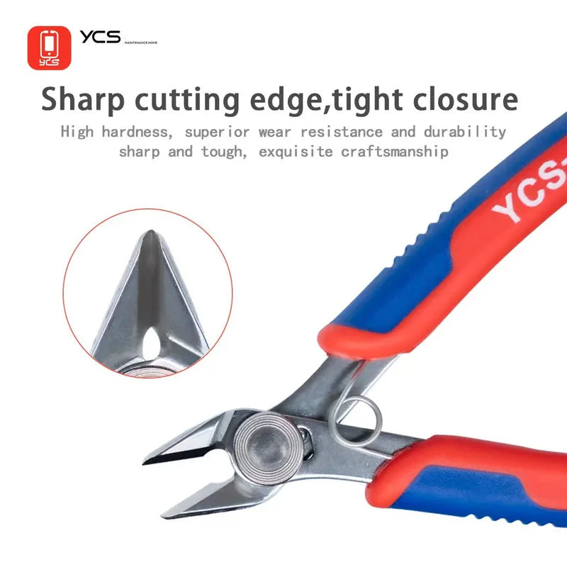 YCS-SK Diagonal Cutting Pliers for Electronics Repair Jumper Wires PCBs Cutting Plastic Gates Fine Copper or Iron Wire Tool