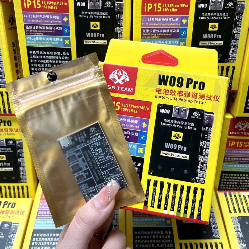 OSS W09 Pro V3 Battery Efficiency Pop up Tester Mobile Phone 11-15 PM No Need External Cable Battery Data Modify Tool