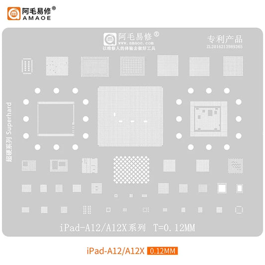 Juego de plantillas para reballing de CPU BGA de iPad AMAOE