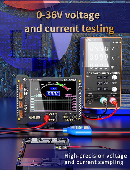 JTX A9 Accurate Curve Waveform Multi-function Measuring Meter Digital Display 0-36V Voltage and Current Precision Tester Meter