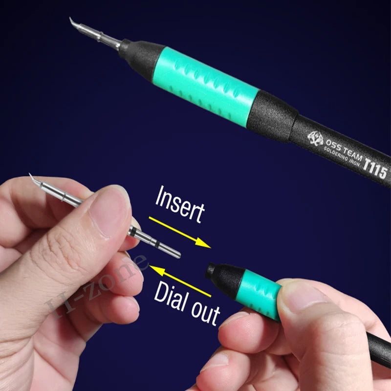 OSS C115 C210 T245 Tips Universal C245 C210 C115 Soldering Iron Tip Compatible SUGUN Maant GVM OSS Soldering Station Handle