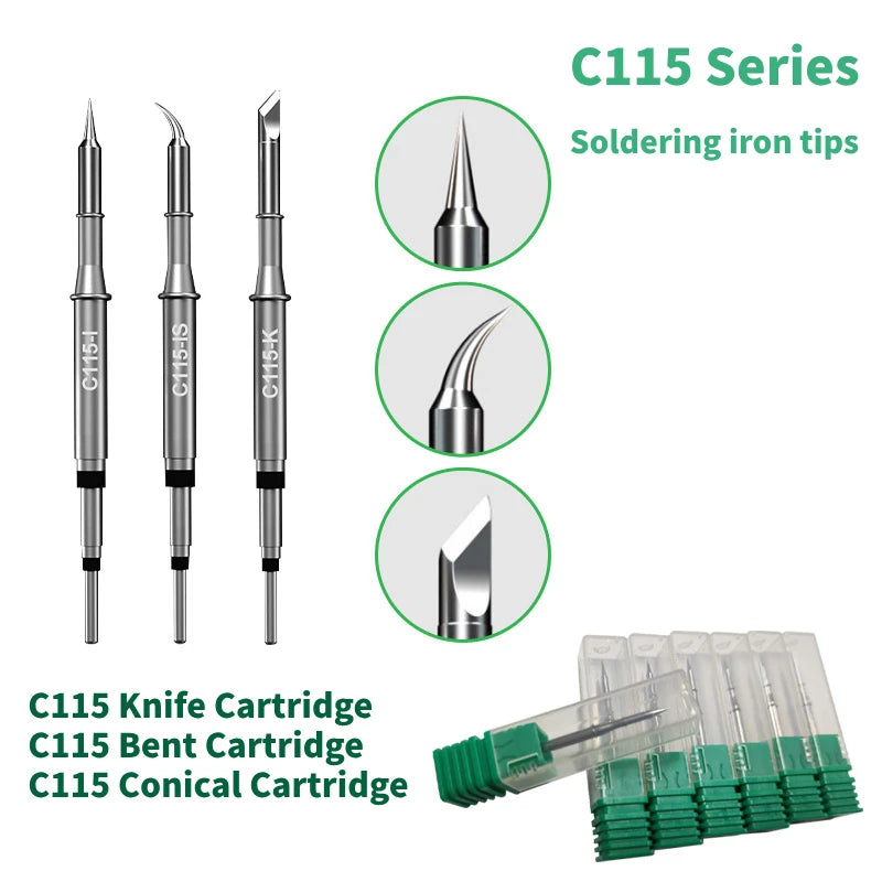 C115 Replacement Soldering Iron Tips - K/I/IS Profiles
