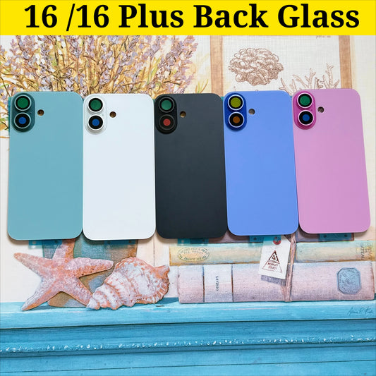 1PCS Replacement Back Glass For iPhone 16 /16 Plus Rear Housing Back Cover Glass Repair Parts