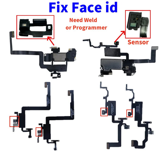 1pcs Top Front Ear Speaker For iPhone 12 Pro Max X XS 11 Earpiece Fix Face ID Sensor Proximity Small Headset Parts