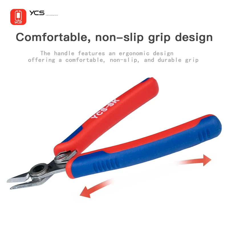 YCS-SK Diagonal Cutting Pliers for Electronics Repair Jumper Wires PCBs Cutting Plastic Gates Fine Copper or Iron Wire Tool