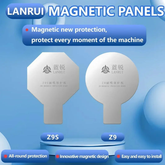 Placa magnética universal de protección para cristal trasero Lanrui z9 para la serie iPhone 11-16, protección para carga inalámbrica con imanes