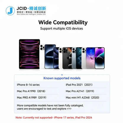 JCID DFU Cable For iPhone 8-16 Series For Android Auto DFU Without Button or Device Disassembly, Enables Deep Flashing