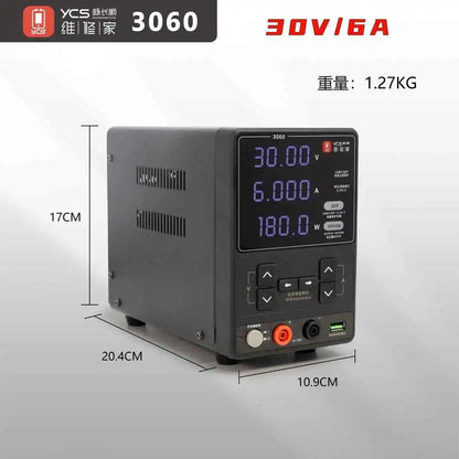 YCS repair home voltage stabilizer power supply 3060.30V 6A180W high power mobile phone repair DC ammeter