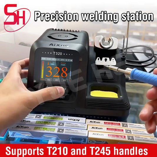 Estación de soldadura AIXUN T320 de 200 W, con resistencia 2S, soldador de pasta y punta de soldador T245 C210 para reparación de teléfonos móviles y máquina de soldar