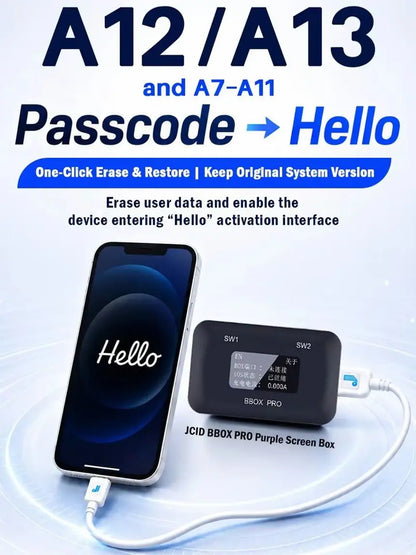 JCID BBOX PRO One-Click Erase & Restore Tool for iPhone A12-A13 (Keep Original iOS Version)
