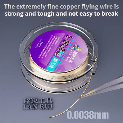LANRUI G36 0.0038mm Micro Copper Wire Fine Tough For CPU Motherboard Cable Repair