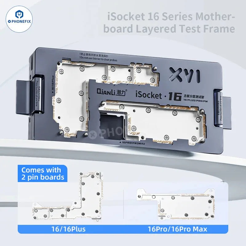 QIANLI ISocket 4IN1 for iPhone X 11 12 13 14 15 16 17 Pro Max Motherboard Test Fixture Double-deck Motherboard Function Tester