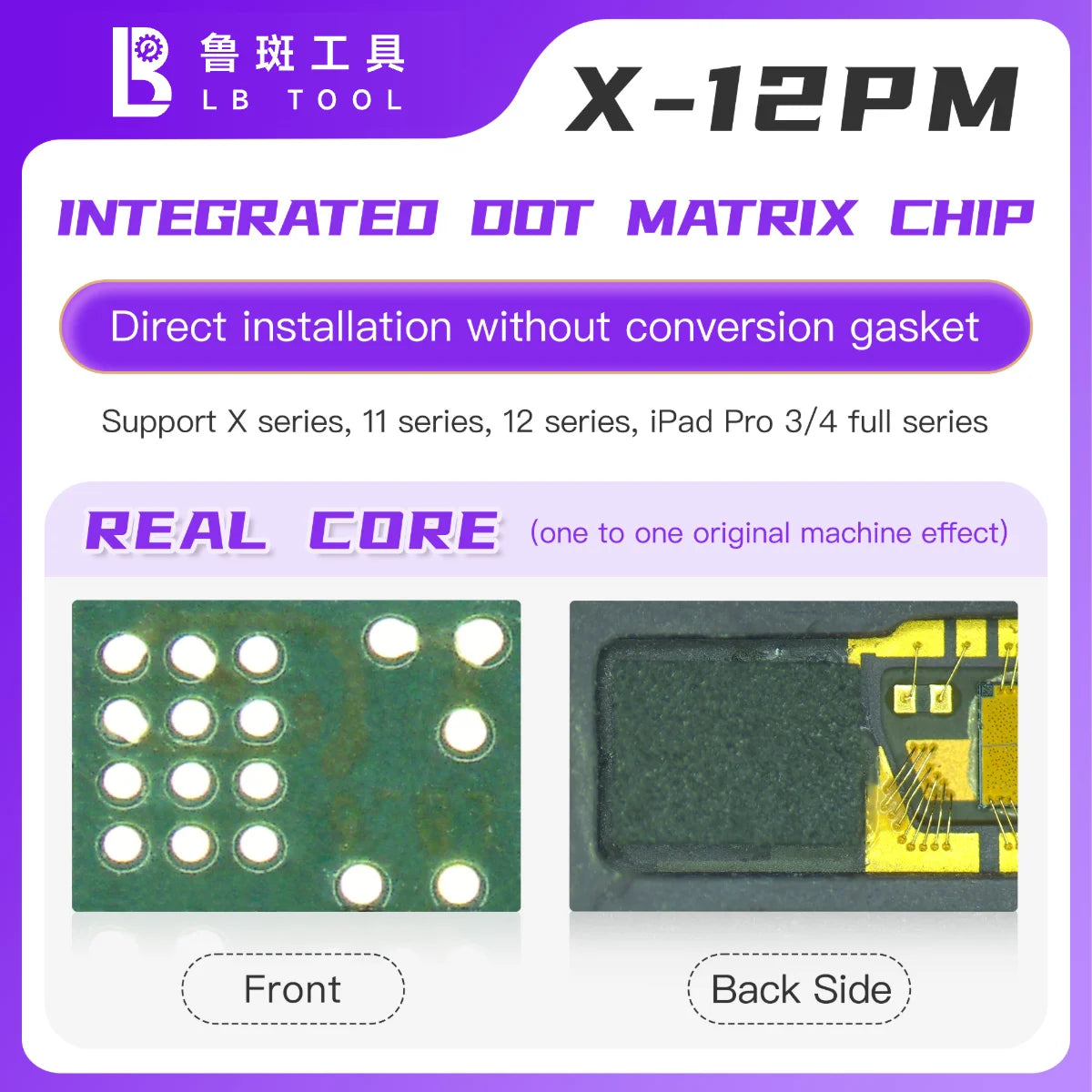 Luban Dot Matrix Chip IC Face ID Repair Projector For Iphone 11 12 13 14 15 16 17Pro MAX/Mini X XR XSmax Pad Burning IC Replace