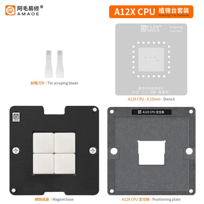 Plataforma magnética de reballing BGA AMAOE A12X/A12Z para iPad Pro