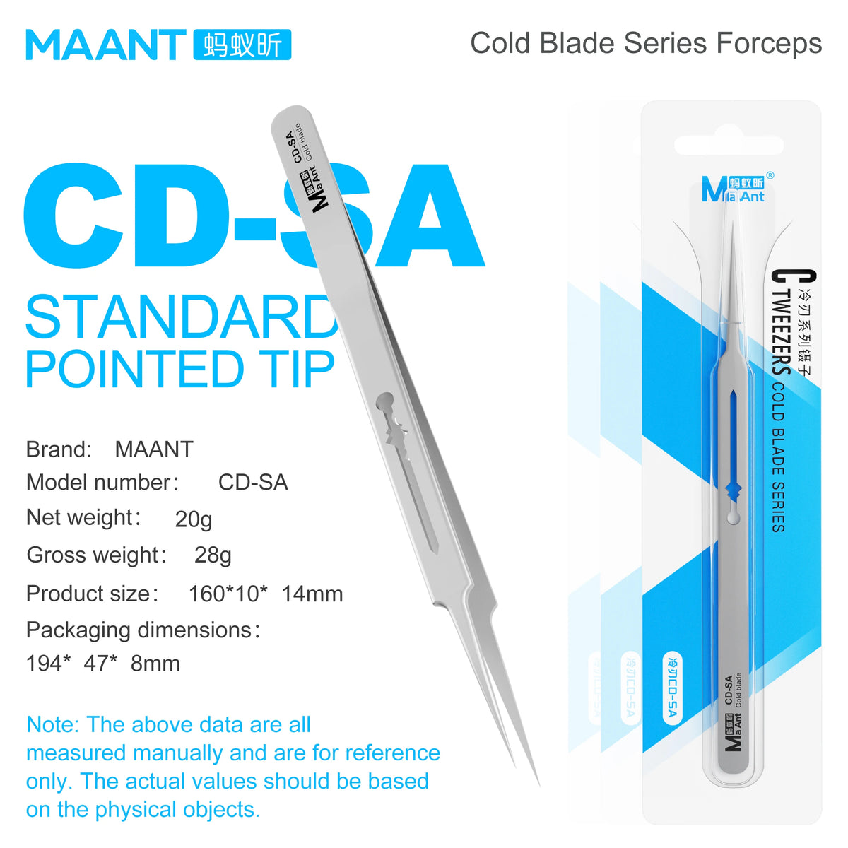 MAANT Cold Blade CD-Series Precision Tweezers