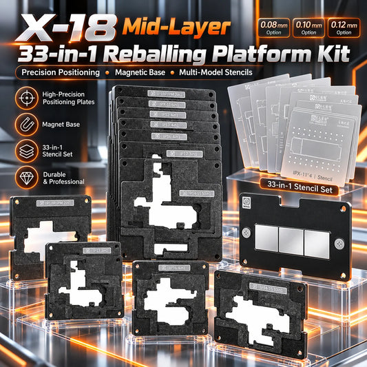 Kit de reballing de capa intermedia AMAOE IPX-18 33 en 1