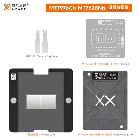 Plataforma magnética de reballing AMAOE MT7976CN/MT7628NN