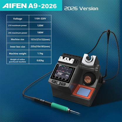 AIFEN A9-2026 Soldering Station 180W Power Compatible T210 T115 T245 Iron Handle for Phone Motherboard PCB Chip Welding Repair