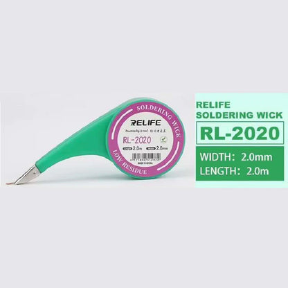 Relife Desoldering Braid Welding Solder Wick Wire No-Clean Low Residue Tin Repair Tool RL-1520 RL-2020 RL-2520 RL-3020 RL-3520