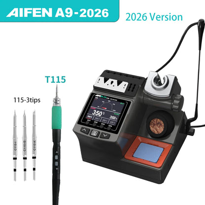 AIFEN A9-2026 Soldering Station 180W Power Compatible T210 T115 T245 Iron Handle for Phone Motherboard PCB Chip Welding Repair