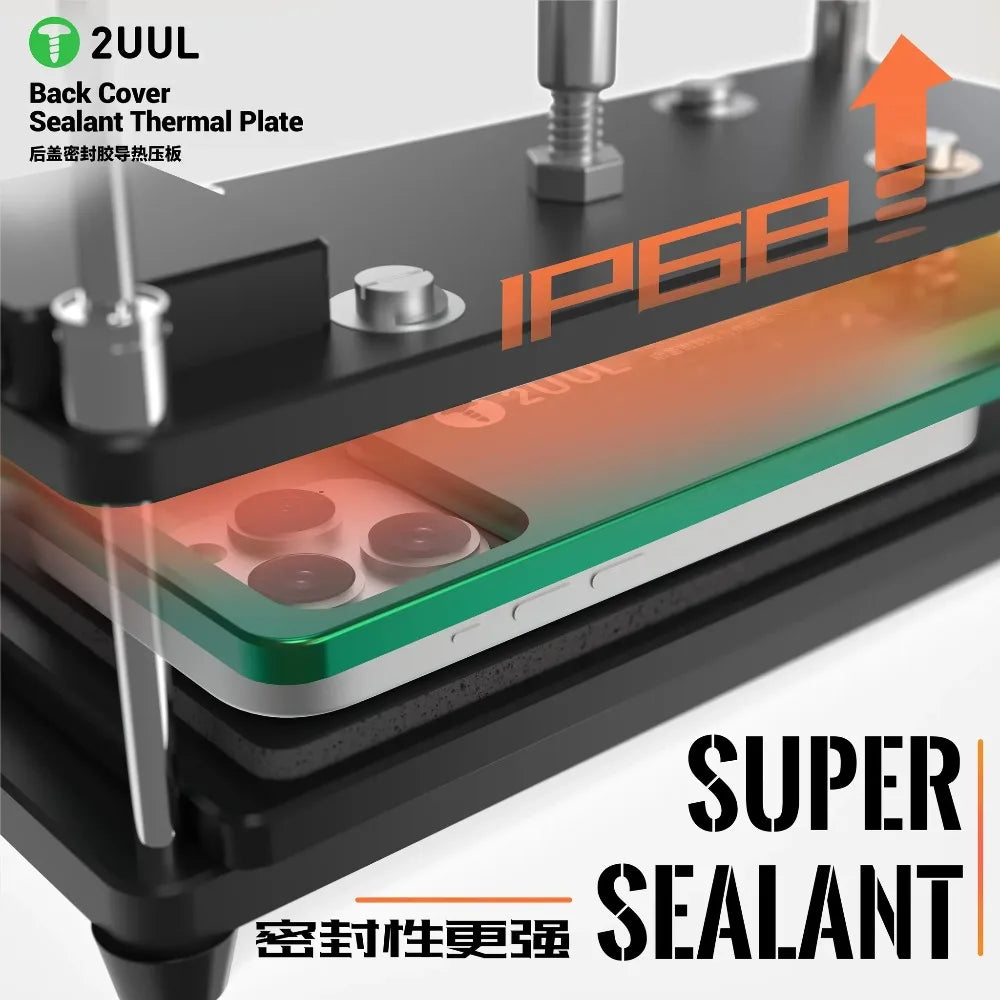 2UUL DA68 Back Cover Sealant Thermal Plate for IPhone 17 Series Phone Repair Heat Conduction Pressure Tool Glue Curing
