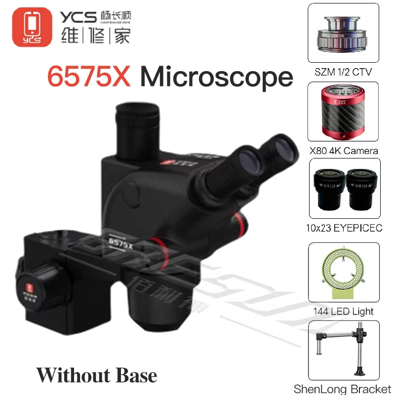 YCS Repairer YCS-6575X Trinocular Microscope 6.5x-75x times continuous zoom mobile phone repair equipment