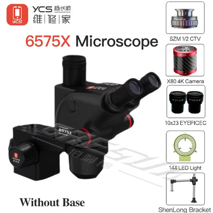 YCS Repairer YCS-6575X Trinocular Microscope 6.5x-75x times continuous zoom mobile phone repair equipment