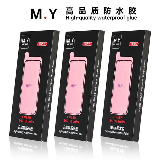 YCS M.Y Front and Back Adhesive Seals for iPhone 8-17 Series