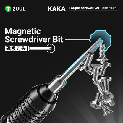 2UUL KAKA Adjustable Torque Screwdriver with Pentagonal 0.8 Cross 1.2 Y 0.6 Tool Precision Screwdriver Phone Disassembly Repair