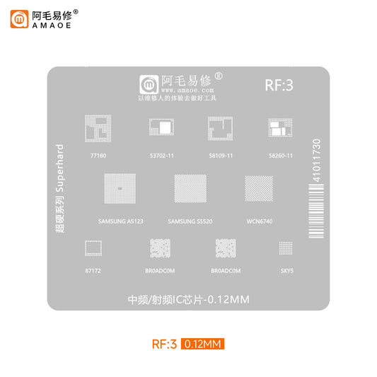 Plantilla de reballing BGA para chip RF3 de AMAOE