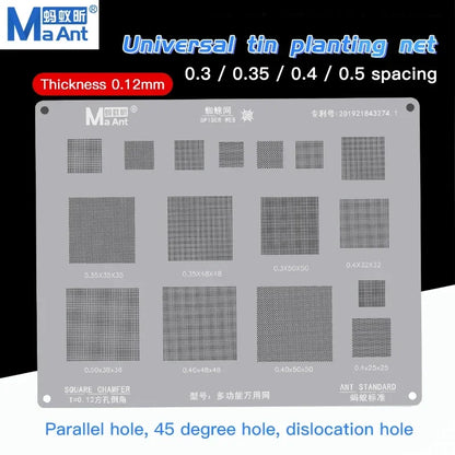 MAANT Universal Multi-Pattern BGA Reballing Stencil