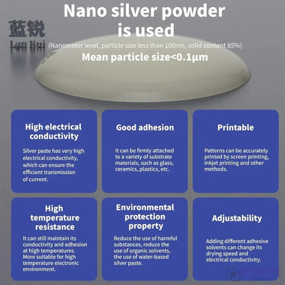 Lanrui 0.8g J9 Nano Conductive Silver Paste Precision Screen Low Resistance Line Repair Solution for IPhone/Android Phone