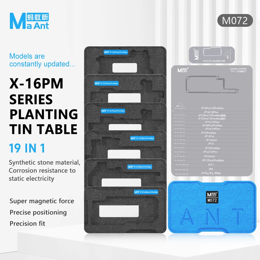MAANT M072 iPhone X-16 Middle-Layer Reballing Stencil