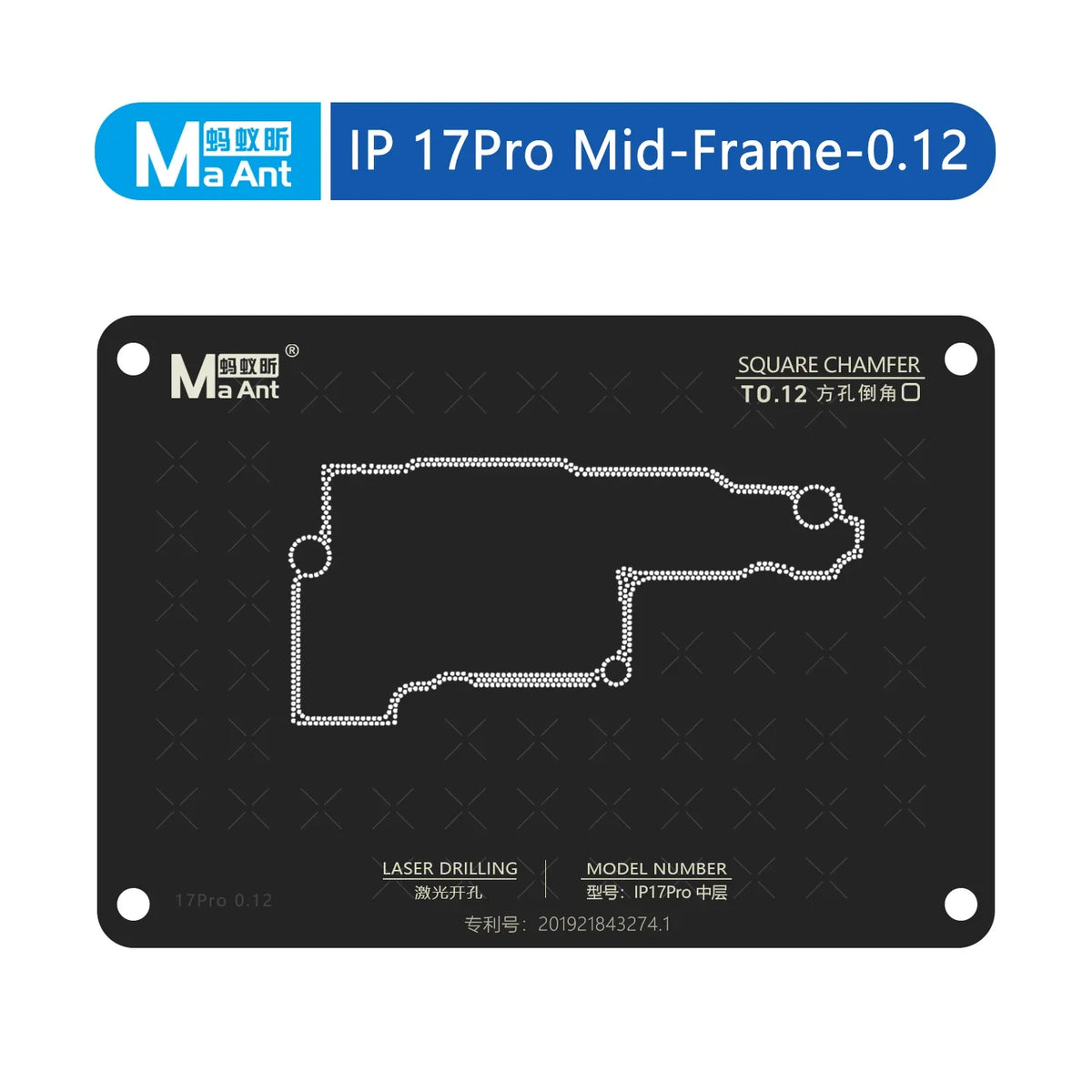 Plataforma MAANT para reballing de la capa intermedia de iPhone X-17