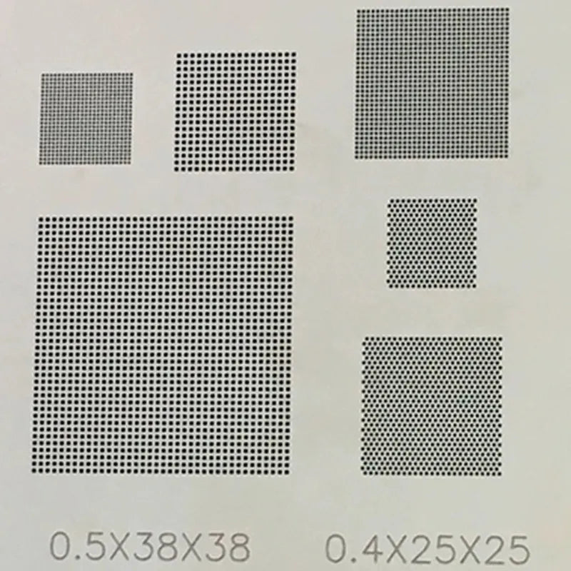 RELIFE  Universal 0.3/0.35/0.4/0.5  Parallel/45 Degree Hole BGA Stencil Multi-Purpose Solder Planting Steel Mesh Template