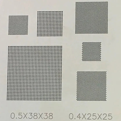 RELIFE  Universal 0.3/0.35/0.4/0.5  Parallel/45 Degree Hole BGA Stencil Multi-Purpose Solder Planting Steel Mesh Template