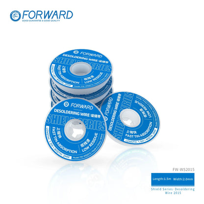 FORWARD FW-WS1515/2015/2515 Desoldering Wire 10Pc/Roll Low Residue for Mobile Phone BGA Soldering Wick Fast Tin Repair Tools kit