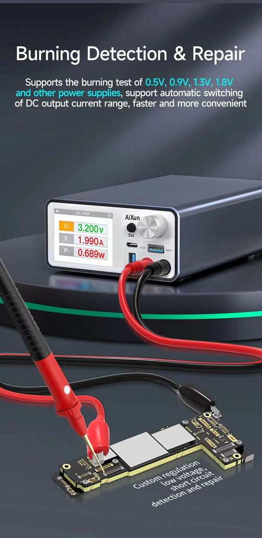 Aixun Intelligent Voltage Regulator, Power Supply, Fast Charge Detection, Mainboard Short Circuit Tester, P2408S